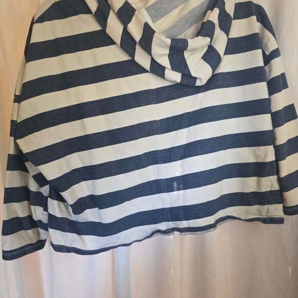 LOFT Striped full zip hoodie small - Picture 3 of 6